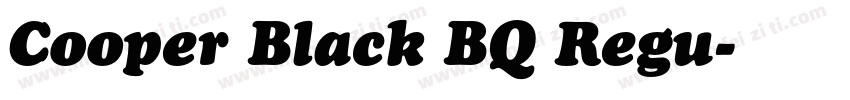 Cooper Black BQ Regu字体转换